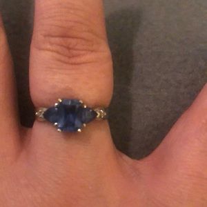 Sapphire and silver ring size 7
